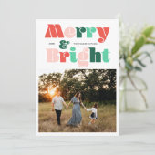 モダンカラフルメリーと明るい写真 シーズンカード (スタンド正面)