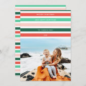 モダンカラフルメリーと明るい写真 シーズンカード (正面/裏面)