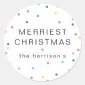 モダンカラフルメリーラス ラウンドシール (正面)