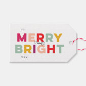 モダンカラフルメリー明るい ギフトタグ (正面(横))