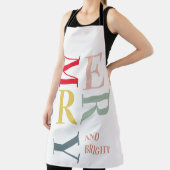 モダンカラフルメリー明るい |ハッピーホリデー エプロン (インサイチュ)