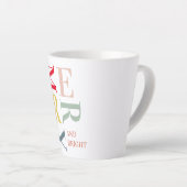 モダンカラフルメリー明るい |ハッピーホリデー カフェラテマグ (右アングル)