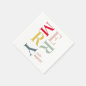 モダンカラフルメリー明るい |ハッピーホリデー スタンダードカクテルナプキン (角)