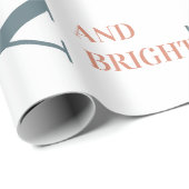 モダンカラフルメリー明るい |ハッピーホリデー ラッピングペーパー (ロールコーナー)