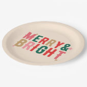 モダンカラフルメリー明 ペーパープレート (アングル)