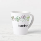 モダンカラフルラテパーソナライズされたマグ カフェラテマグ (右アングル)