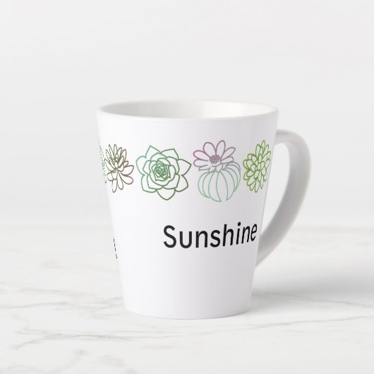 モダンカラフルラテパーソナライズされたマグ カフェラテマグ (右アングル)