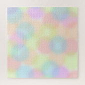 モダンカラフルレインボーのグラデーション水色 ジグソーパズル (縦)