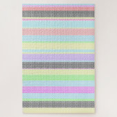 モダンカラフルレインボーのグラデーション水色 ジグソーパズル (縦)