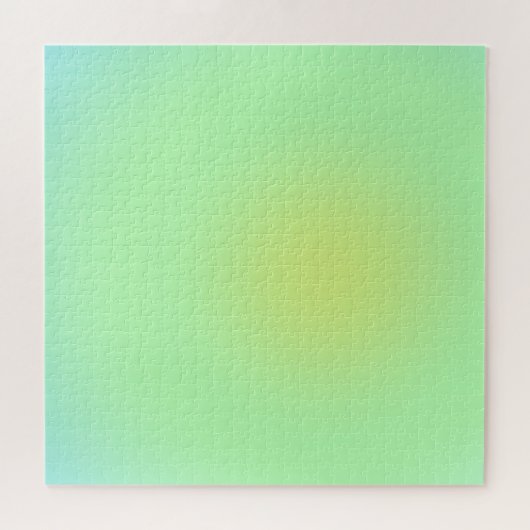 モダンカラフルレインボーのグラデーション水色 ジグソーパズル (横)