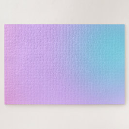 モダンカラフルレインボーのグラデーション水色 ジグソーパズル