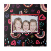 モダンカラフルレインボーカスタムフォト タイル (正面)