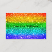 モダンカラフルレインボーグリッターバーストビジネス 名刺 (正面)