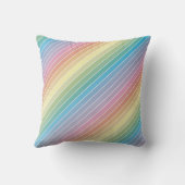 モダンカラフルレインボーストライプパターン クッション (裏面)