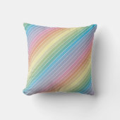 モダンカラフルレインボーストライプパターン クッション (正面)