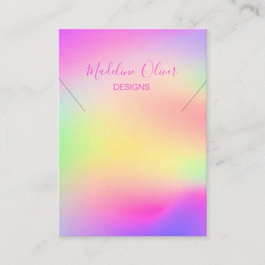 モダンカラフルレインボーネックレス展     名刺 (正面)