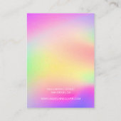 モダンカラフルレインボーネックレス展     名刺 (裏面)