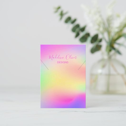 モダンカラフルレインボーネックレス展     名刺 (スタンド正面)