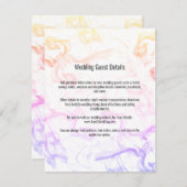 モダンカラフルレインボー結婚ミストテンプレート エンクロージャーカード (正面/裏面)