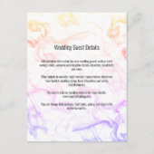 モダンカラフルレインボー結婚ミストテンプレート エンクロージャーカード (正面)