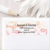 モダンカラフルレインボー結婚ミストテンプレート ラベル (インサイチュ)