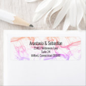 モダンカラフルレインボー結婚ミストテンプレート ラベル (インサイチュ)