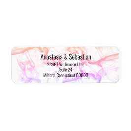 モダンカラフルレインボー結婚ミストテンプレート ラベル