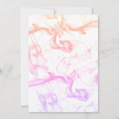 モダンカラフルレインボー結婚ミストテンプレート 招待状 (裏面)