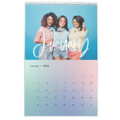 モダンカラフルレインボーplaidフォトカレンダー カレンダー (1月 2026)