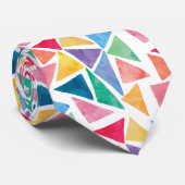 モダンカラフル三角形パーティー ネクタイ (ロール)