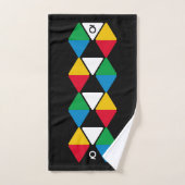 モダンカラフル三角形 バスタオルセット (ハンドタオル)