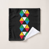 モダンカラフル三角形 バスタオルセット (ウォッシュタオル)