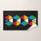 モダンカラフル三角形 バスタオルセット (ハンドタオル)