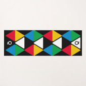 モダンカラフル三角形 ヨガマット (正面(横))