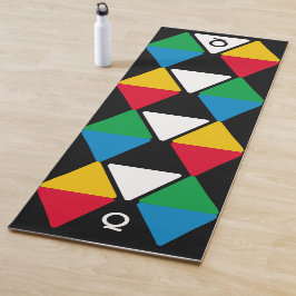 モダンカラフル三角形 ヨガマット