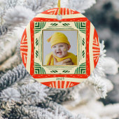 モダンカラフル両面写真 セラミックオーナメント