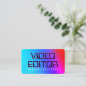 モダンカラフル勾配 名刺 (スタンド正面)