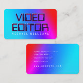 モダンカラフル勾配 名刺 (正面/裏面)