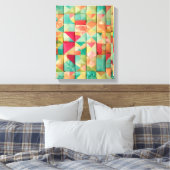 モダンカラフル包まれたArt Canvas Print キャンバスプリント (インサイチュ (寝室))