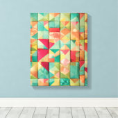 モダンカラフル包まれたArt Canvas Print キャンバスプリント (インサイチュ (ウッドフロア))