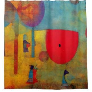 モダンカラフル印象派 シャワーカーテン