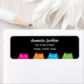 モダンカラフル差出人住所 ラベル (インサイチュ)