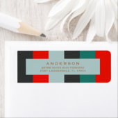 モダンカラフル差出人住所 ラベル (インサイチュ)