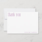 モダンカラフル幾何パープルカスタム卒業 サンキューカード (正面)