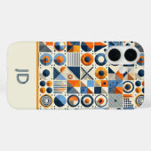 モダンカラフル幾何モノグラムの Case-Mate iPhoneケース (裏面 (横))