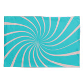 モダンカラフル幾何学的ブルーピンクトレンディーシック 枕カバー (裏面)