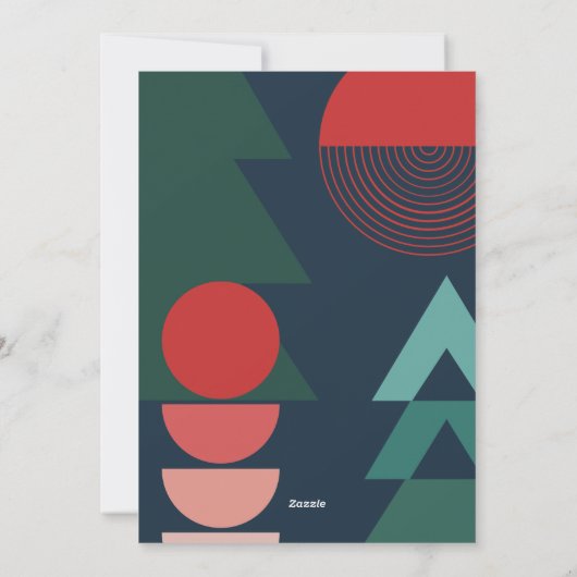 モダンカラフル幾何学的抽象芸術休日の写真 シーズンカード (裏面)