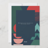 モダンカラフル幾何学的抽象芸術休日の写真 シーズンカード (裏面)