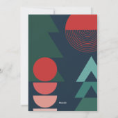 モダンカラフル幾何学的抽象芸術休日の写真 シーズンカード (裏面)