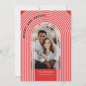 モダンカラフル幾何学的抽象芸術休日の写真 シーズンカード (正面)